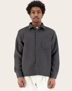 Later Chemises-Wool Epure Overshirt Gris anthracite