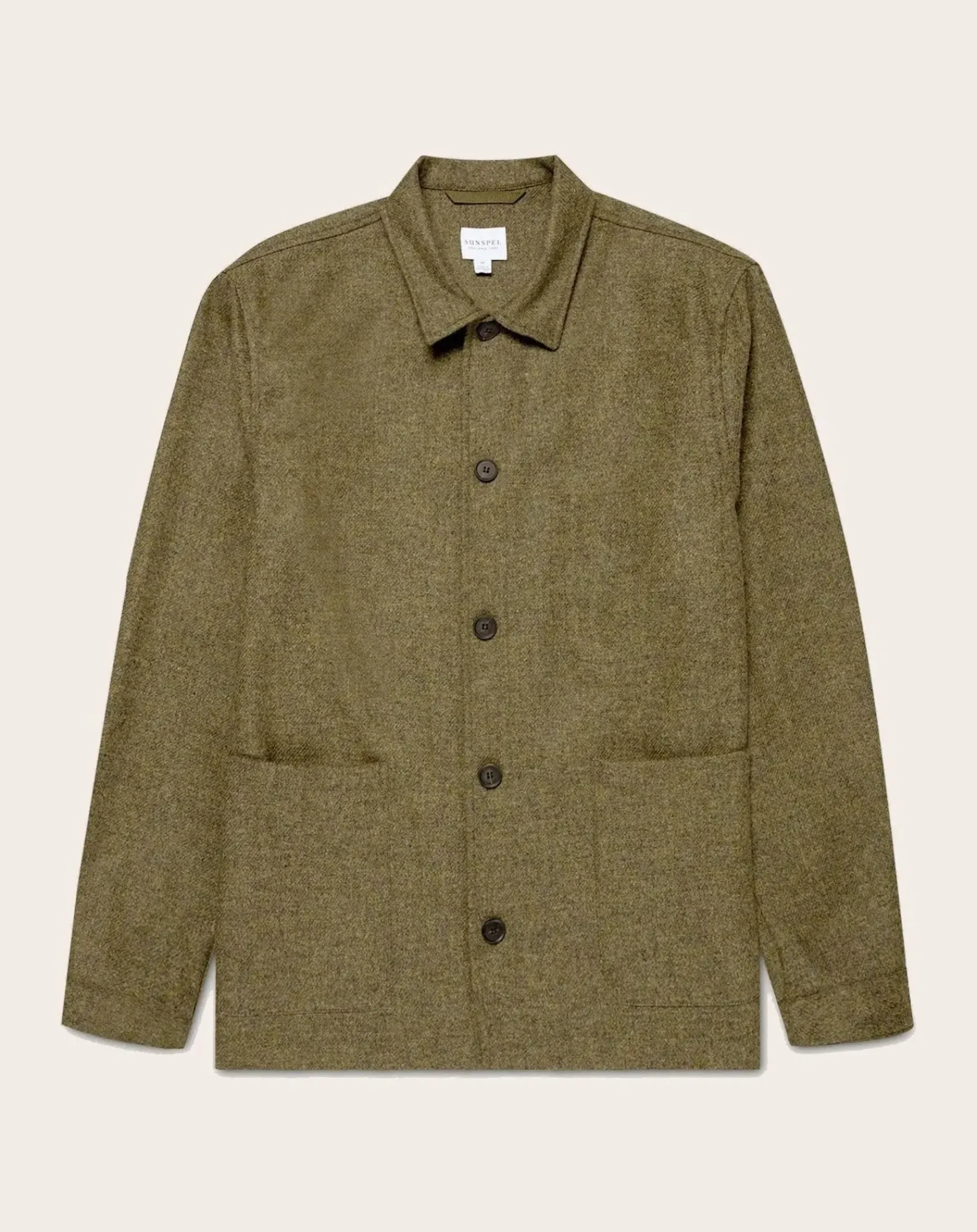 Sunspel Vestes, Manteaux-Wool Jacket Vert kaki