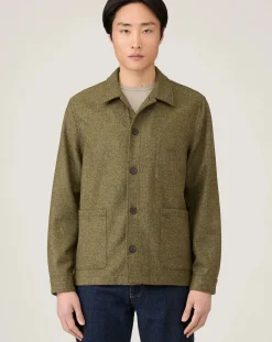 Sunspel Vestes, Manteaux-Wool Jacket Vert kaki