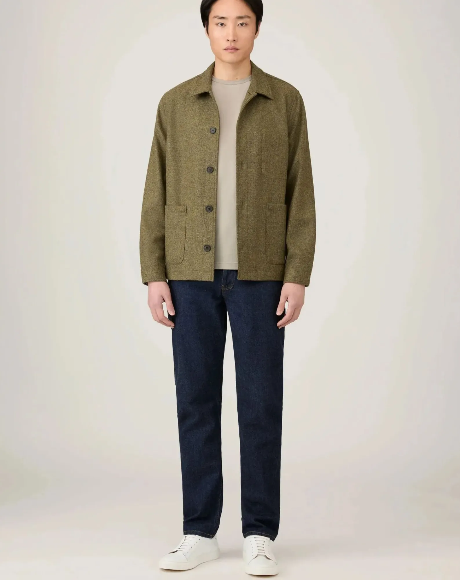 Sunspel Vestes, Manteaux-Wool Jacket Vert kaki