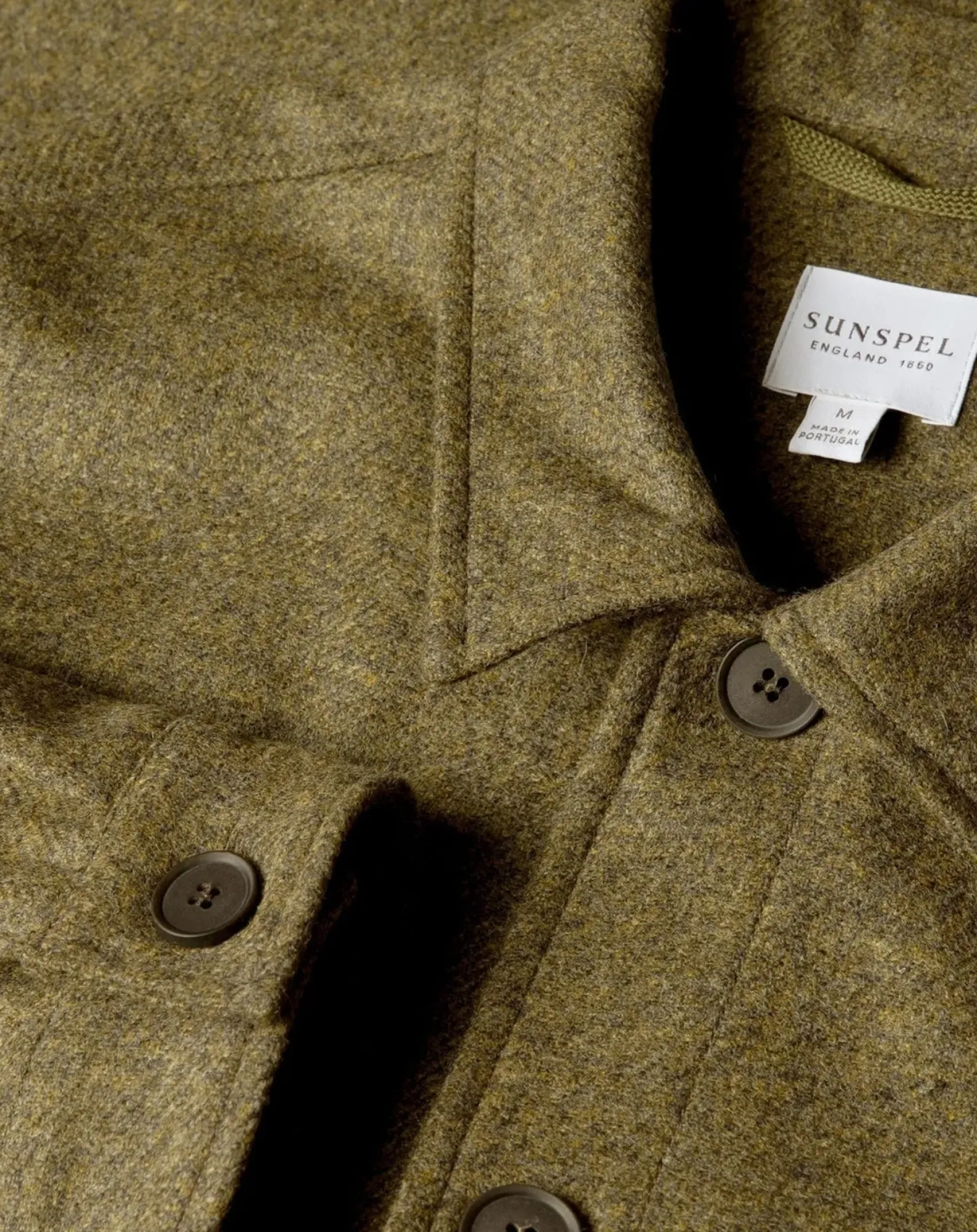 Sunspel Vestes, Manteaux-Wool Jacket Vert kaki