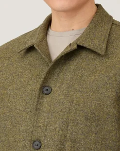 Sunspel Vestes, Manteaux-Wool Jacket Vert kaki