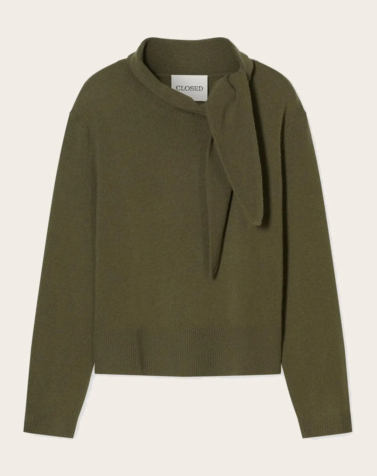 Closed Pulls, Gilets-Wool lavallière neck sweater Vert