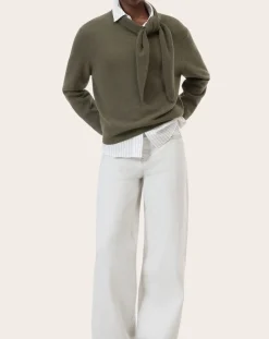 Closed Pulls, Gilets-Wool lavallière neck sweater Vert