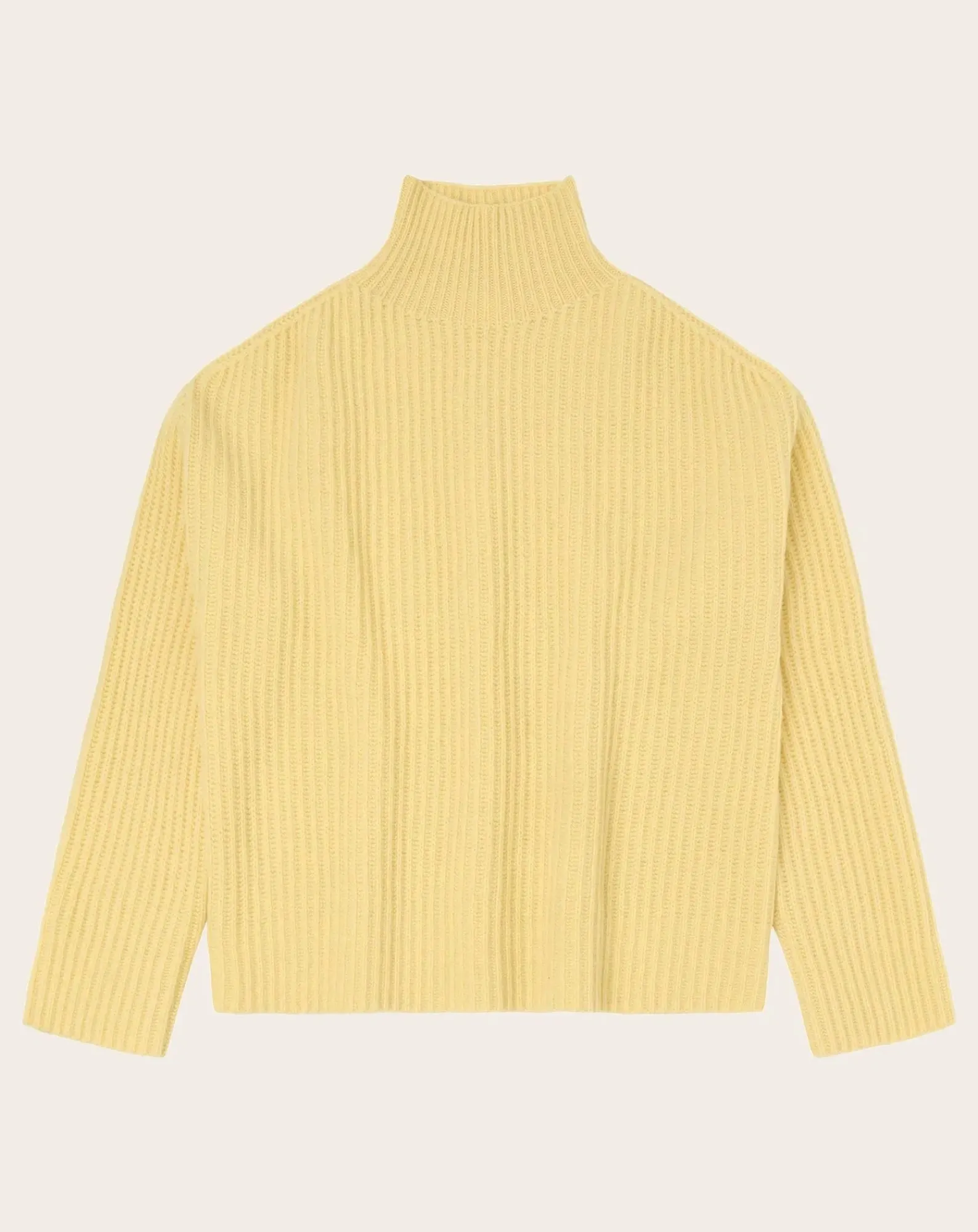 FUB Pulls, Gilets-Wool Ribbed Sweater - Women's Collection Jaune