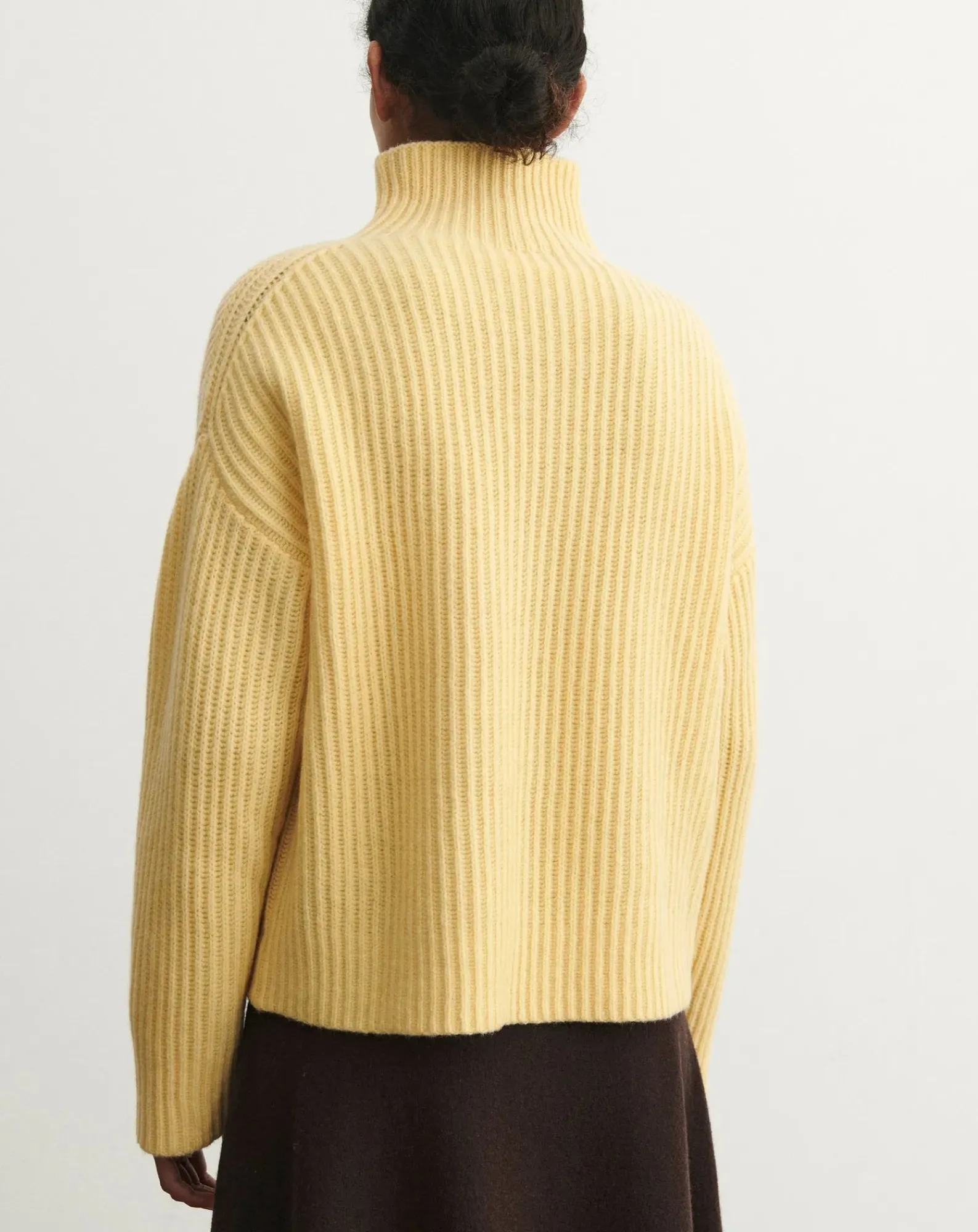 FUB Pulls, Gilets-Wool Ribbed Sweater - Women's Collection Jaune