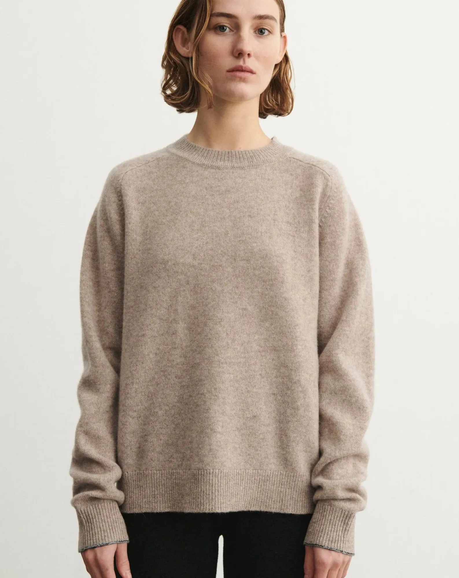 FUB Pulls, Gilets-Wool Round Neck Sweater - Women's Collection Beige