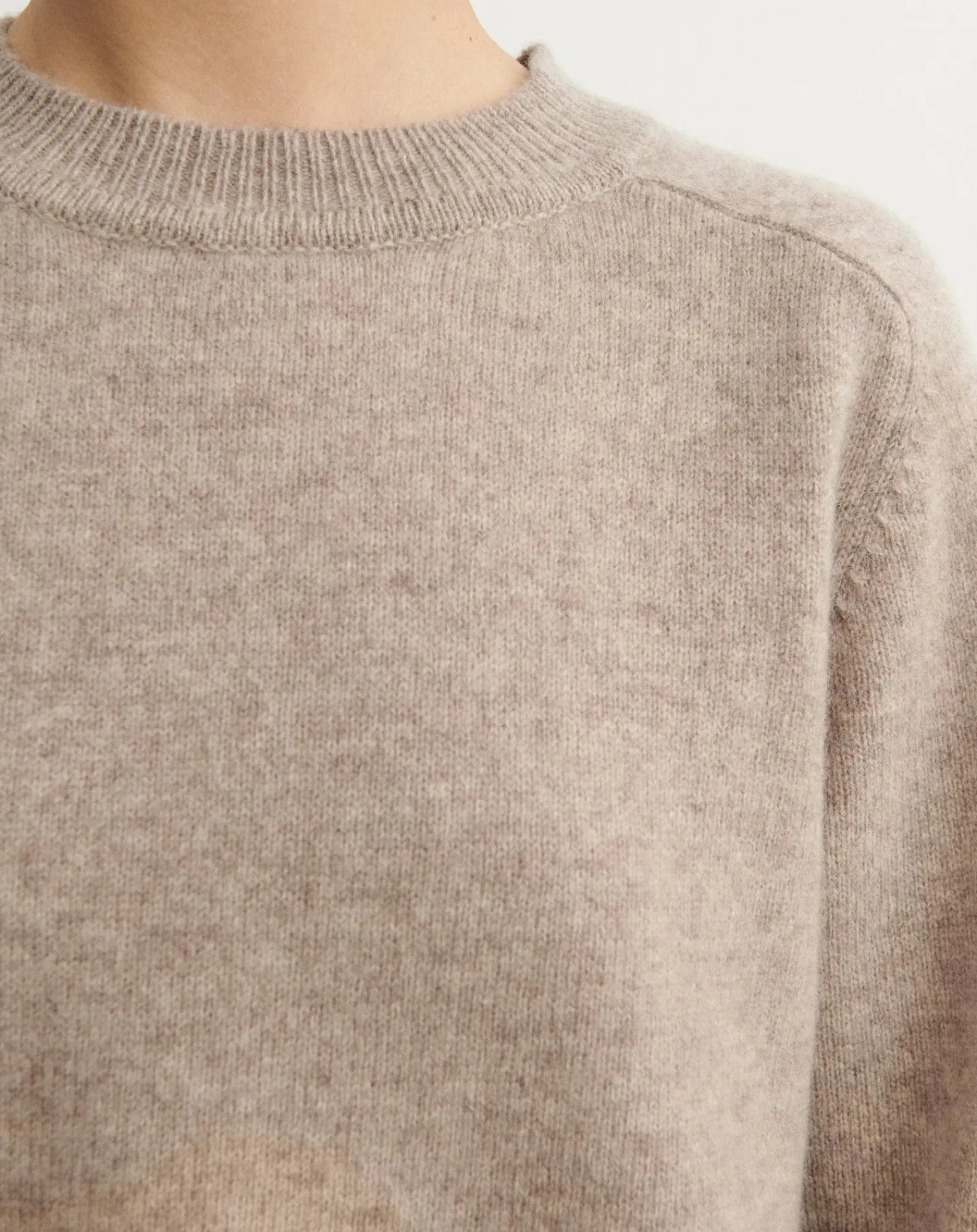 FUB Pulls, Gilets-Wool Round Neck Sweater - Women's Collection Beige