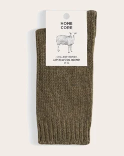Homecore Chaussettes, Sous-Vêtements-Wool socks Vert kaki