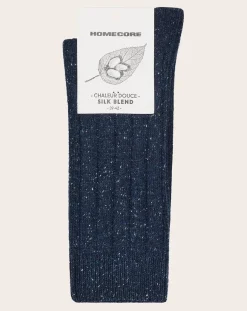 Homecore Chaussettes, Sous-Vêtements-Wool-Silk Socks Bleu marine
