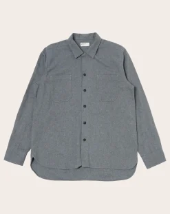 Universal Works Chemises-Work shirt Bleu marine