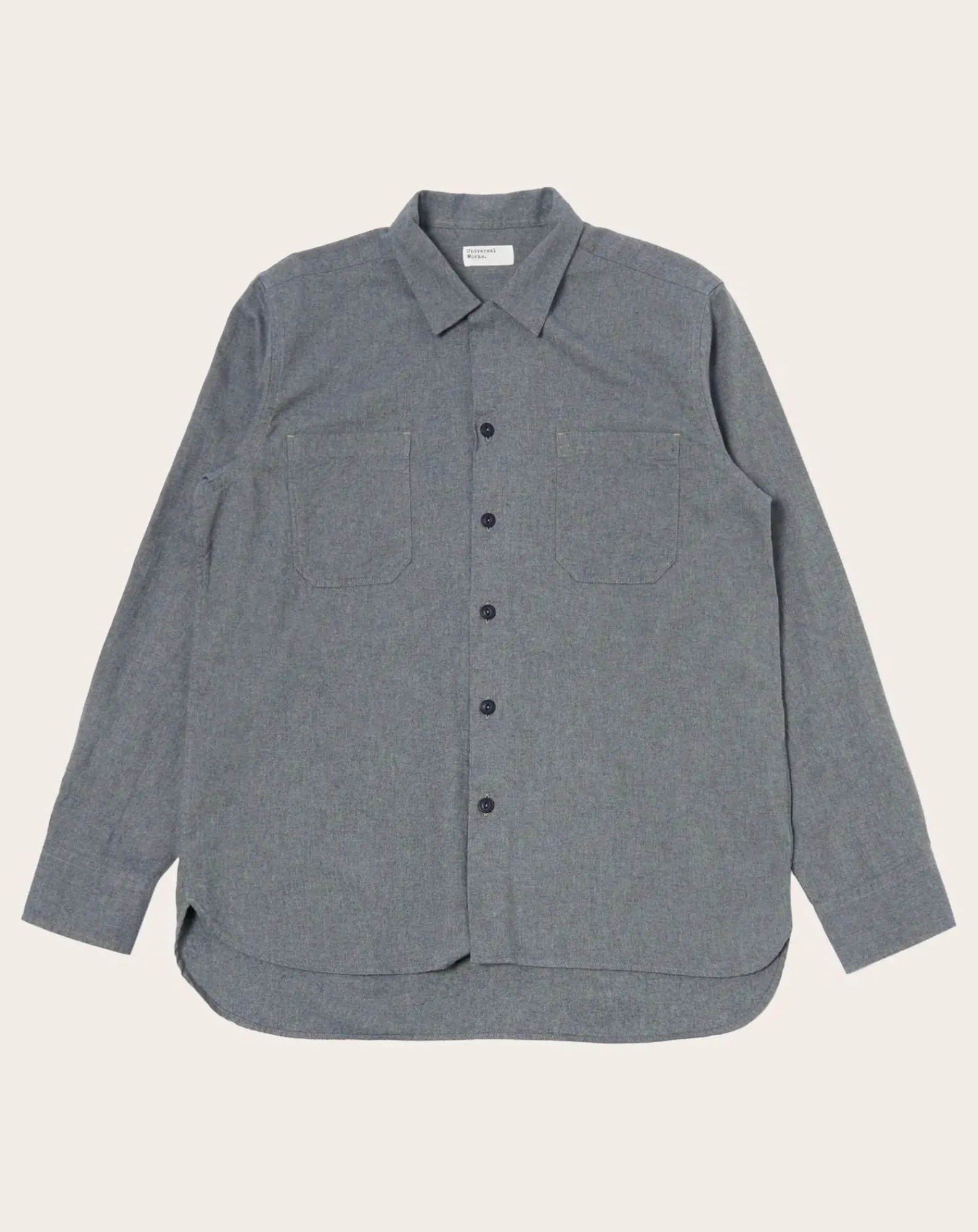 Universal Works Chemises-Work shirt Bleu marine