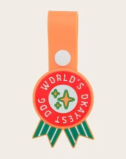 The Furry Folks Accessoires Animaux-World's Okayest Dog Medal Rouge