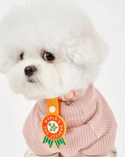 The Furry Folks Accessoires Animaux-World's Okayest Dog Medal Rouge