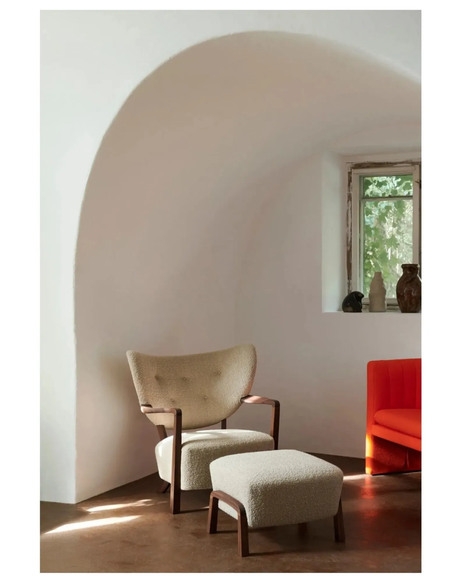 & Tradition Chaises, Tabourets-Wulff ATD3 Ottoman - Oak Legs Chêne