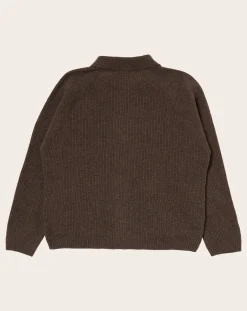 Universal Works Pulls, Gilets-Zipped Cardigan Marron