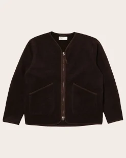 Universal Works Vestes, Manteaux-Zipped Liner Jacket Marron