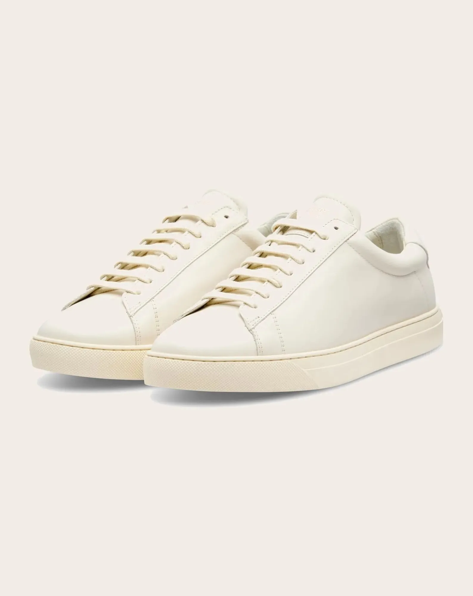 Zespà Baskets-ZSP4 Leather Low Sneaker Ecru