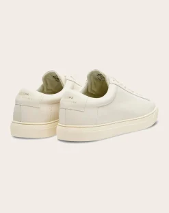 Zespà Baskets-ZSP4 Leather Low Sneaker Ecru